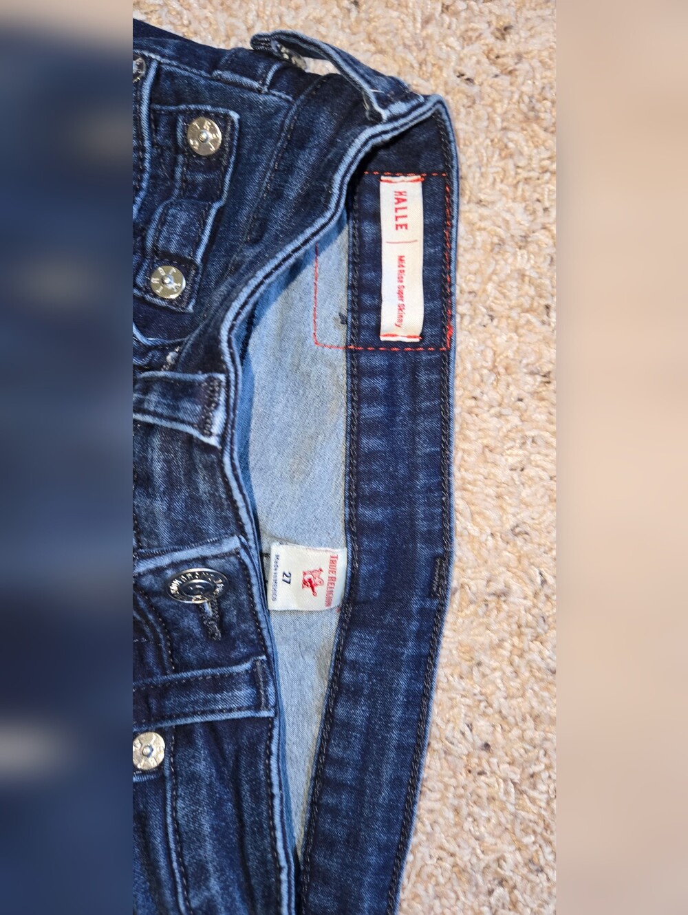 True Religion Sz 27 Halle + Casey Skinny Jeans 3 Pair - Picture 13 of 16